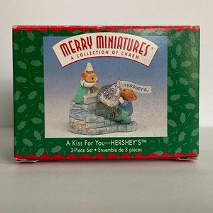 Hallmark - Merry Miniatures, A Kiss For You - Hershey's Christmas Ornament 1999
